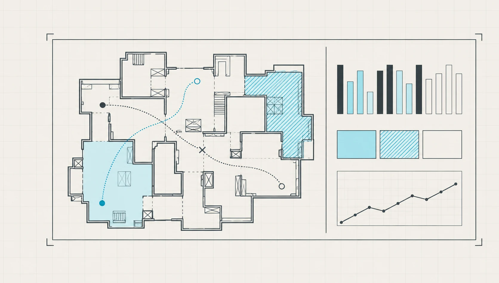 Diagrama táctico de un mapa competitivo con rutas, zonas y el marcador de una serie al mejor de tres